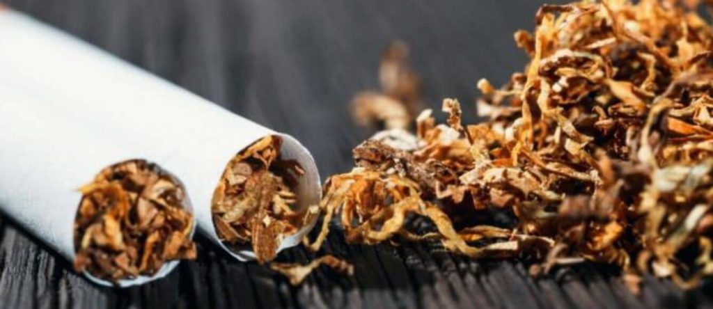 Detailed view of a cigarette blend