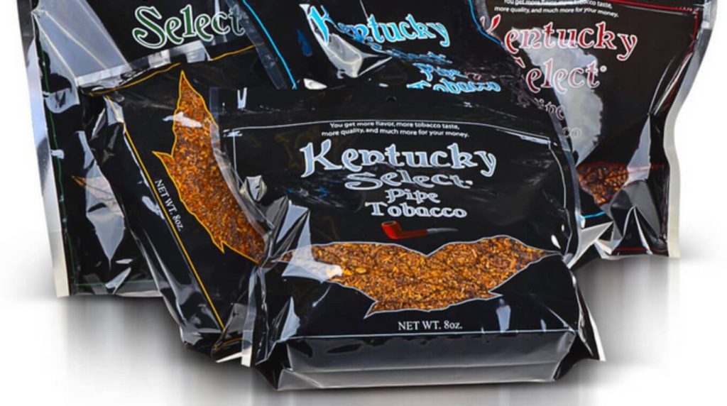 A bundle of premium Kentucky tobacco leaves